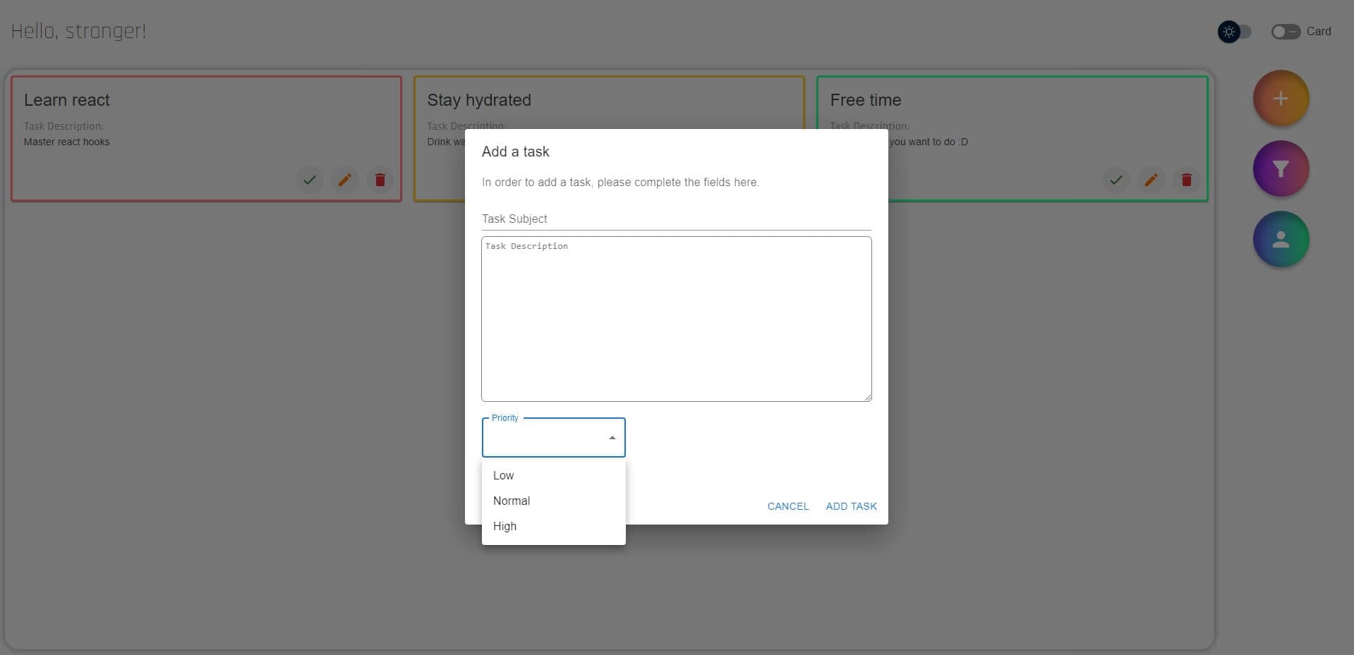 To Do Web App screenshot 2