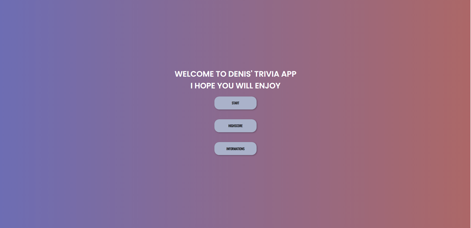 Trivia App screenshot 1
